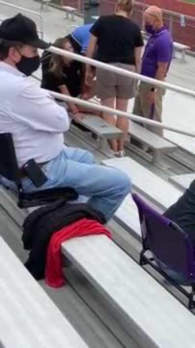 Woman tased arrested at school football game, Logan, Ohio