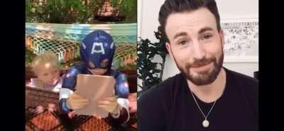 Hero boy saves sister from dog attack, Captain America responds