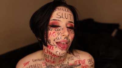 I really thought a good facial would dissolve the ink quicker... lesson learned.