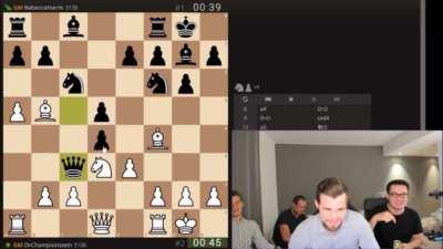 Magnus Carlsen and David Howell do an oopsie against Danya