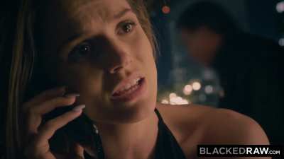 Tori Black answers a phone call from bf while Jason Luv waits