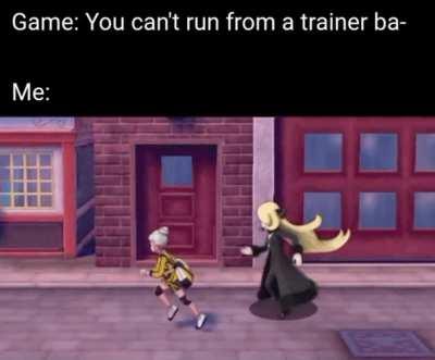 Nope, not battling Cynthia