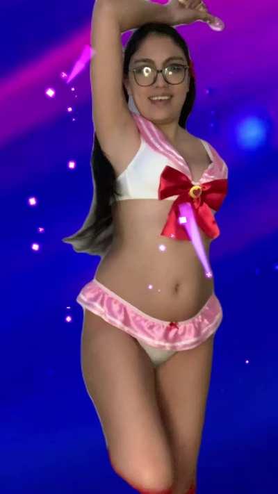 Sailor Slut with power gem butt plug for Halloween!