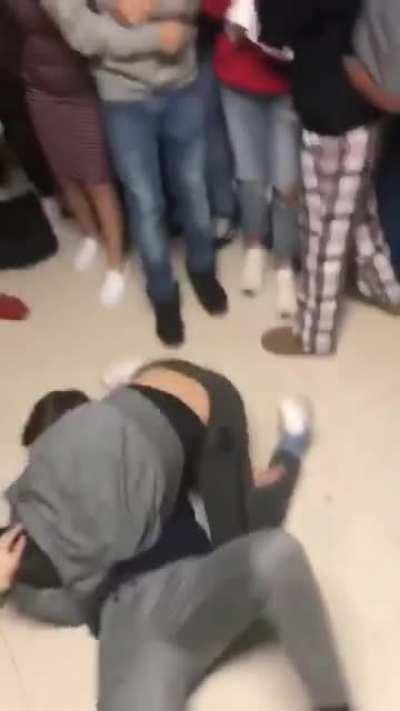 One of the dumbest fights I’ve seen at my school. Fool tried to drop other dude and he fractures his own skull. He never came back to school F