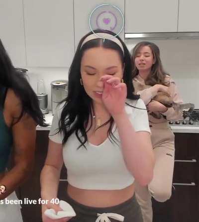 Jodi cleaning her top