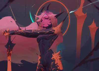 I draw my oc in a loop animation test