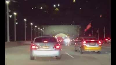 100s of bikers going the wrong way on the San Francisco Bay Bridge — Jan 17