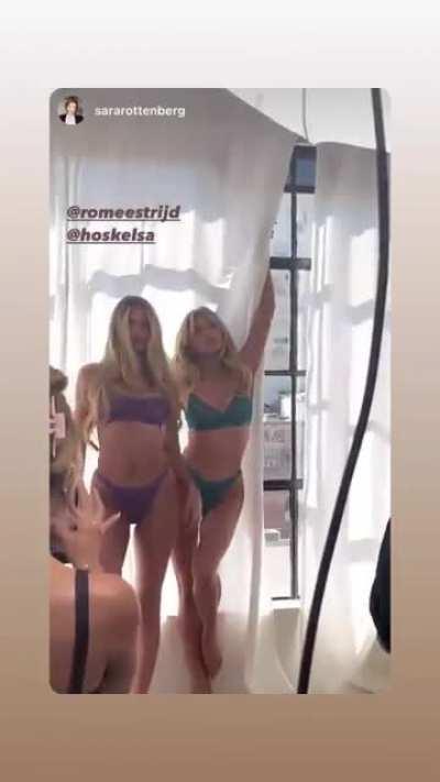 Romee Strijd and Elsa Hosk