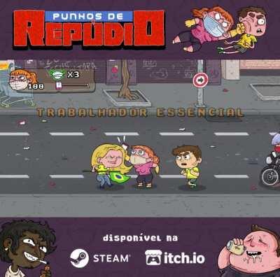 PUNHOS de REPÚDIO: Videogame de porradaria retrô, cenários brasileiros e um visual modernoso! Finalmente chegou a hora de liberar sua ira contra os desmascarados! Jogue a demo GRATUITA!