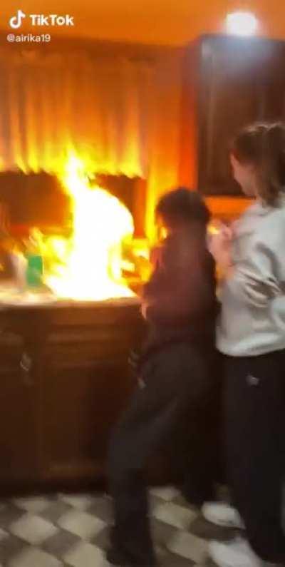 Dinners not gonna be ready soon