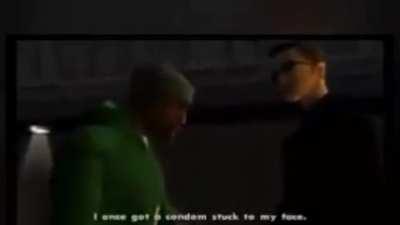 I once got a condom stuck to my face