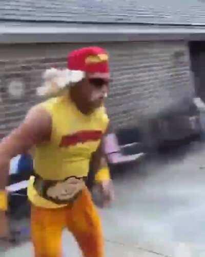 The Hulkster will take down anything including a table