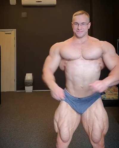 22 year old Russian bodybuilder Vitaliy Ugolnikov. He won the Russian Championship last year and has already made a ton of progress since then. Incredible potential.
