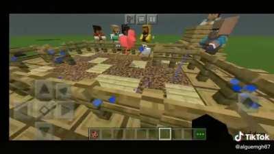 rinha de galo no Minecraft 😳