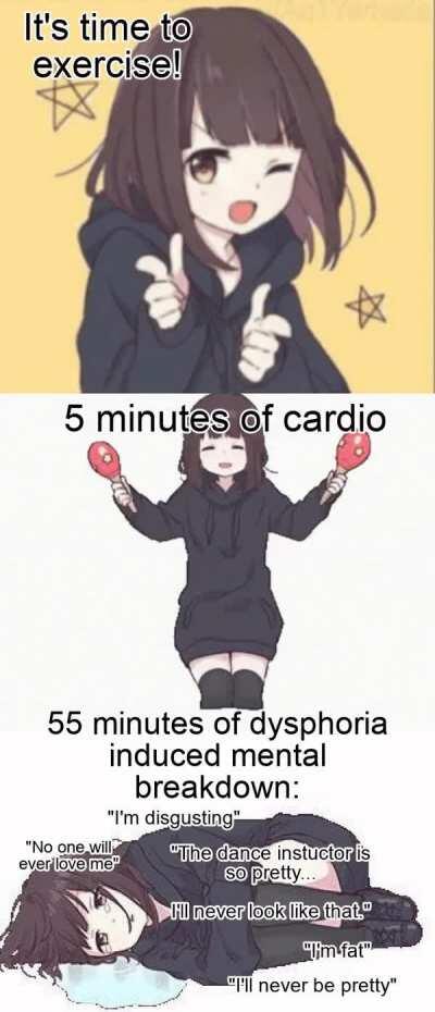 So I tried to start exercising today... it did not go well.