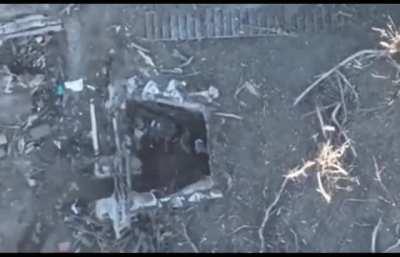 Russian Soldier Tries to Grab Drone Dropped Grenade in Order to Throw it Away