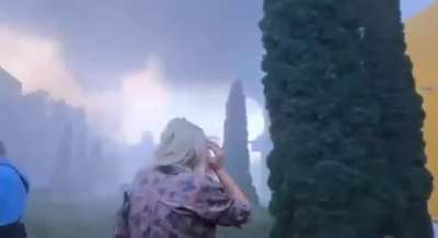 Ru pov: The moment of the strike on the shopping center 