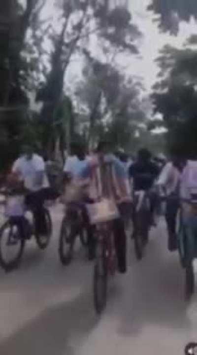 Shafi Parambil way of protesting fuel price hike..