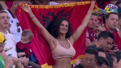 Random hot Albanian chick at EURO 2024 match