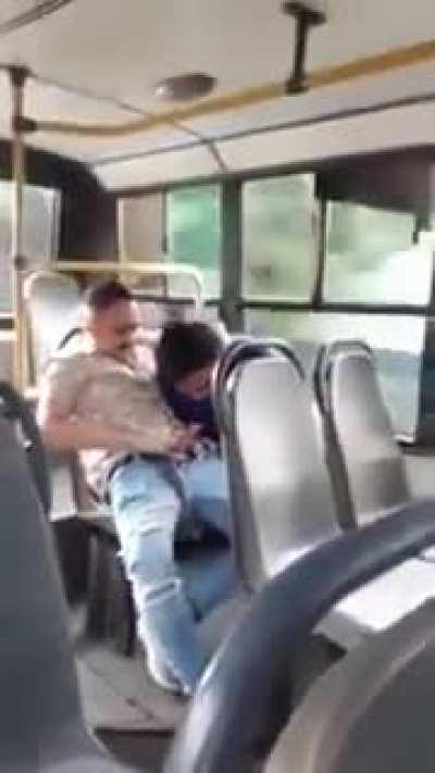 he does this in a public place and he doesn't care about anything