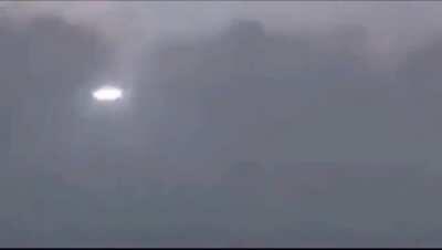 August 19, 2015. Sebastopol, Ukrayne. Kostelov Chenkov saw this UFO over the sea when riding his bike.