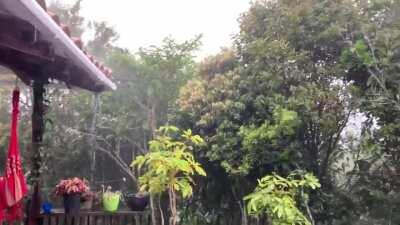 Rain and hail here over Medellin’s country side, Colombia