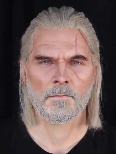 This guy's wife transformed him into the Witcher.