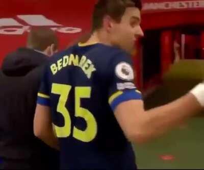 Bednarek talking down the tunnel