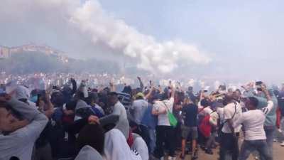 Fireworks contest (banana for scale)