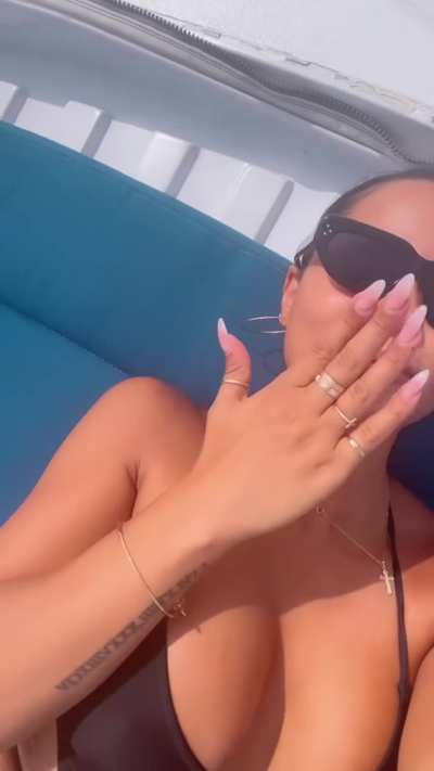 In black bikini on yacht | IG May 2025