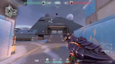 Playing Aimlab in Valorant