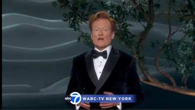 Conan at the 2026 Oscars between monologue and closing sketch [15:00]