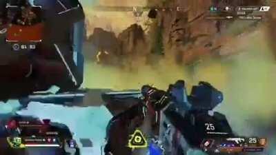 Talking about awesome finishers, here is my Caustic with gas and enemy Horizon ult.