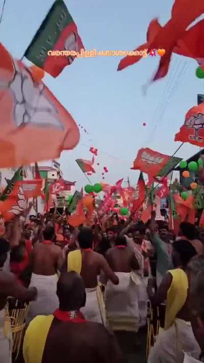 Bhagwa rising in Thiruvananthapuram ..a sight that marks a turning point🔥