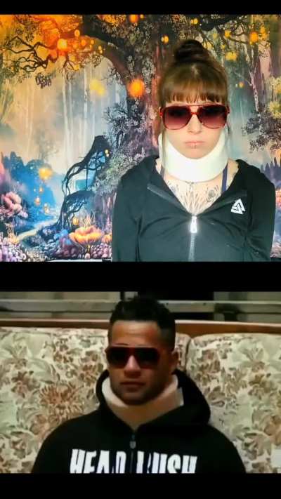 My Halloween custume is neck brace Mike