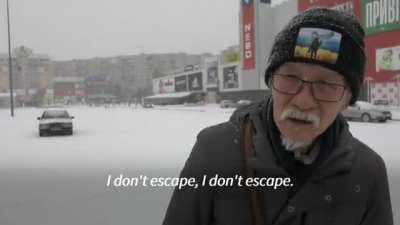 75 year old Fuminori Tsuchiko from Japan stayed in Kharkiv and raises funds to buy food and toys for the residents