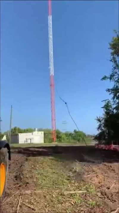This massive tower collapse