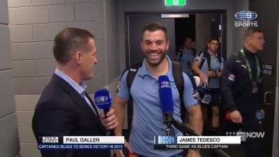 New South Wales arrive at the stadium