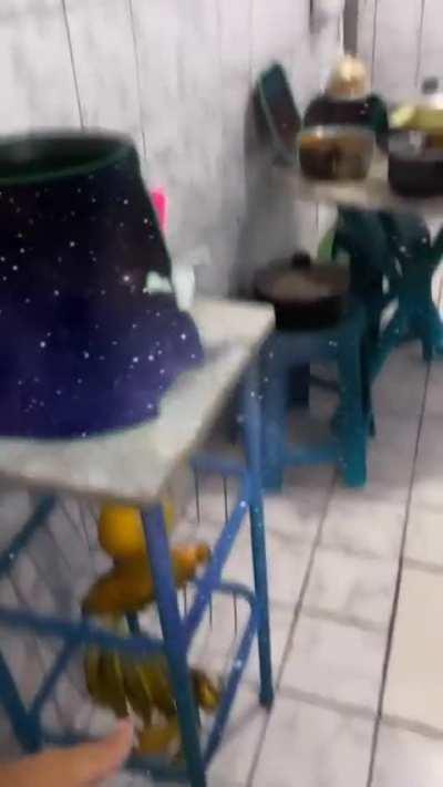 O curioso caso da mulher que pintou a cozinha com o universo