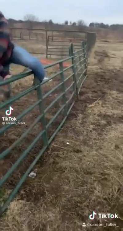 Watch me jump this fence real quick