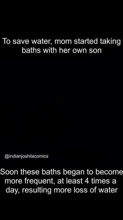 Mom gets wet to save water