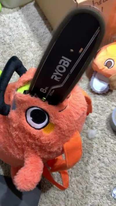 Made this pochita plush chainsaw