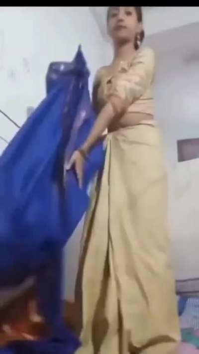 Desi Saree Strip (Dm to get Indian Unseen Collections For Cheap)