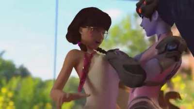 Widowmaker and Dva deepthroat ( ocboon ) [overwatch]