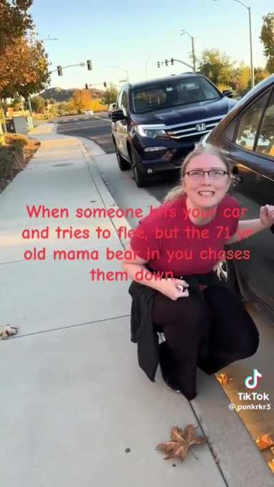 Lemongrab freaks out after crashing into an old lady 