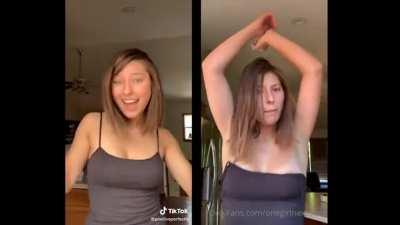 Cute girl revealing her tits