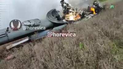 Burned Mi8 with “vagner pmc” orcs. Respect guys from 10th Brigade ZSU🇺🇦