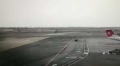 An Airbus A320neo just crashed into a fire truck on the runway in Lima, Peru.