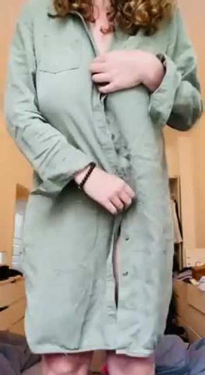 Delivery guy looked pretty happy when I was wearing only this…