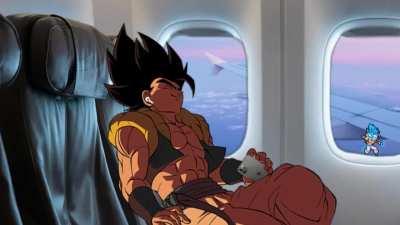 Gogeta Flying High in the Clouds